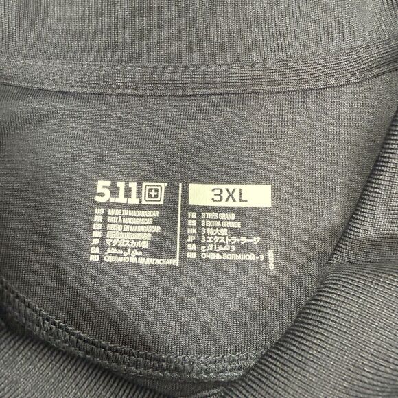5.11 Tactical Polo Men's 3XL Black Performance Short Sleeve Utility Uniform - Picture 7 of 8